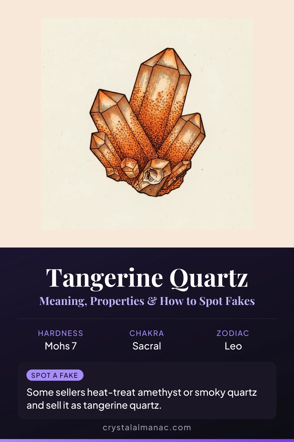 Tangerine Quartz - The Sun-Kissed Crystal - Pinterest pin