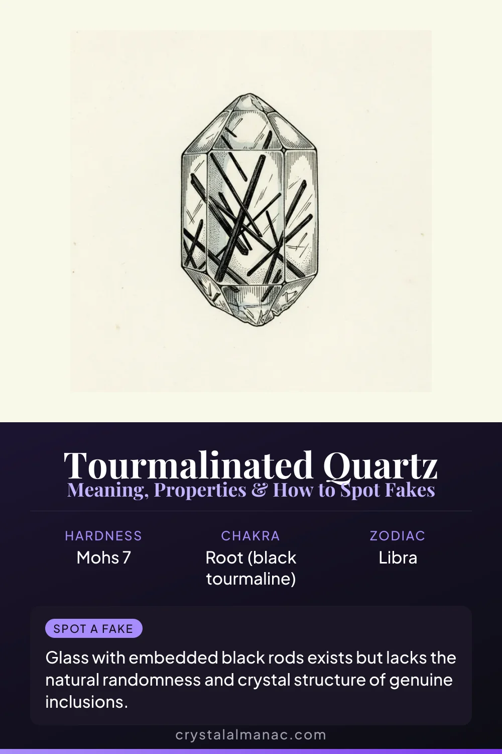 Tourmalinated Quartz - The Balanced Stone - Pinterest pin
