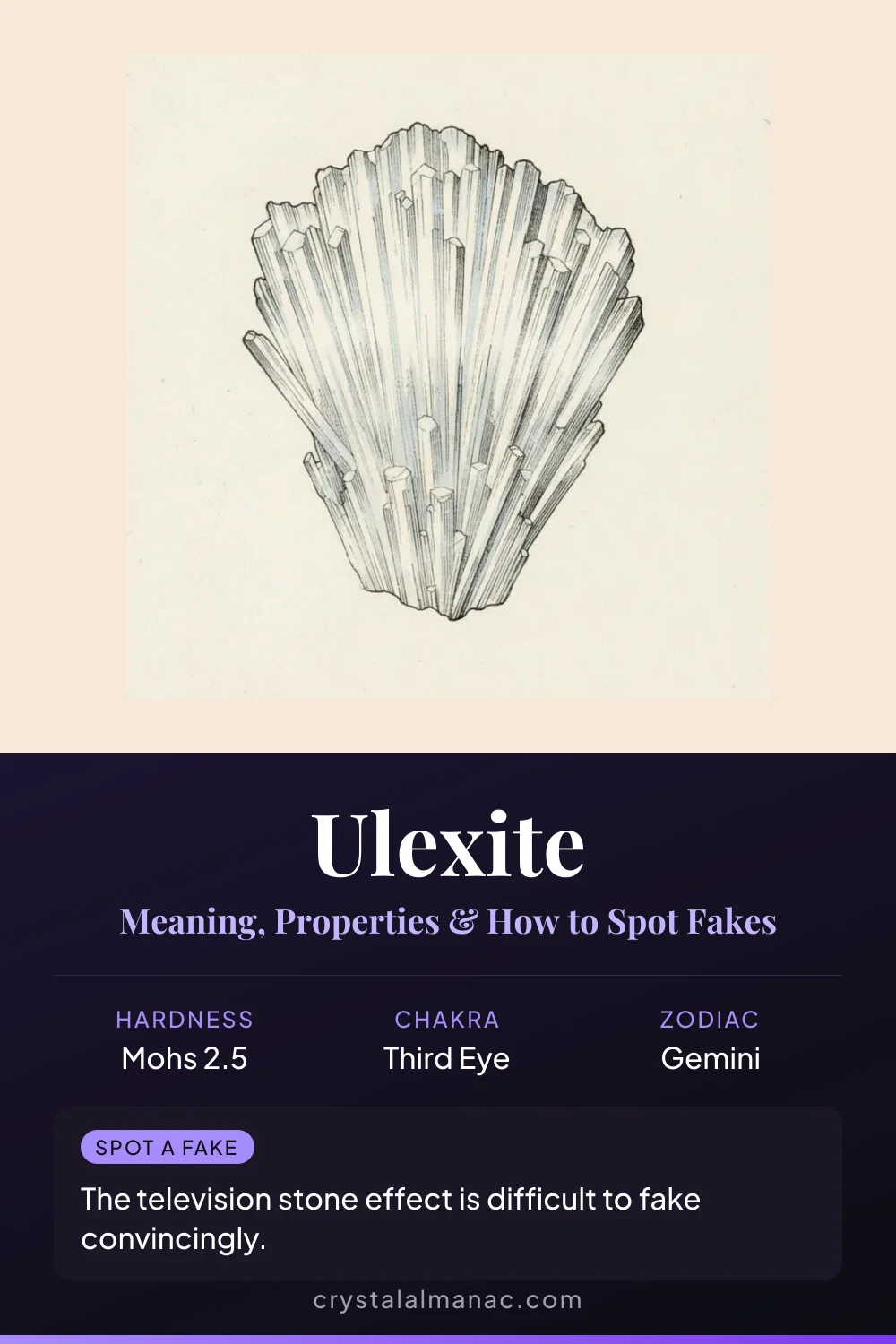Ulexite - The Television Stone - Pinterest pin