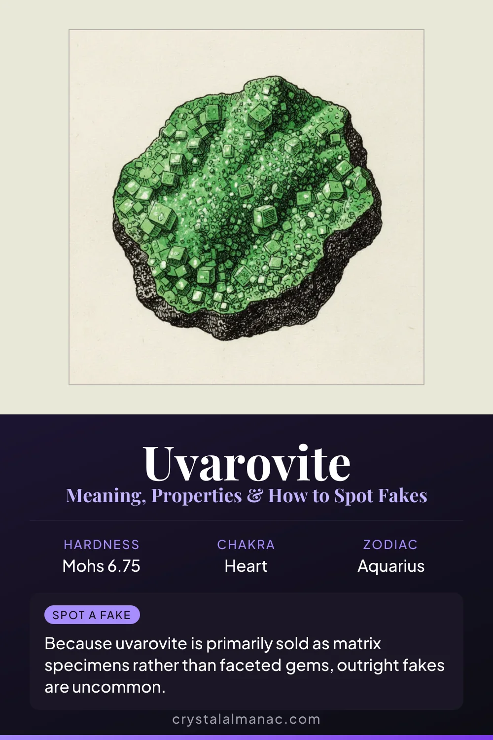 Uvarovite - The Emerald Garnet - Pinterest pin