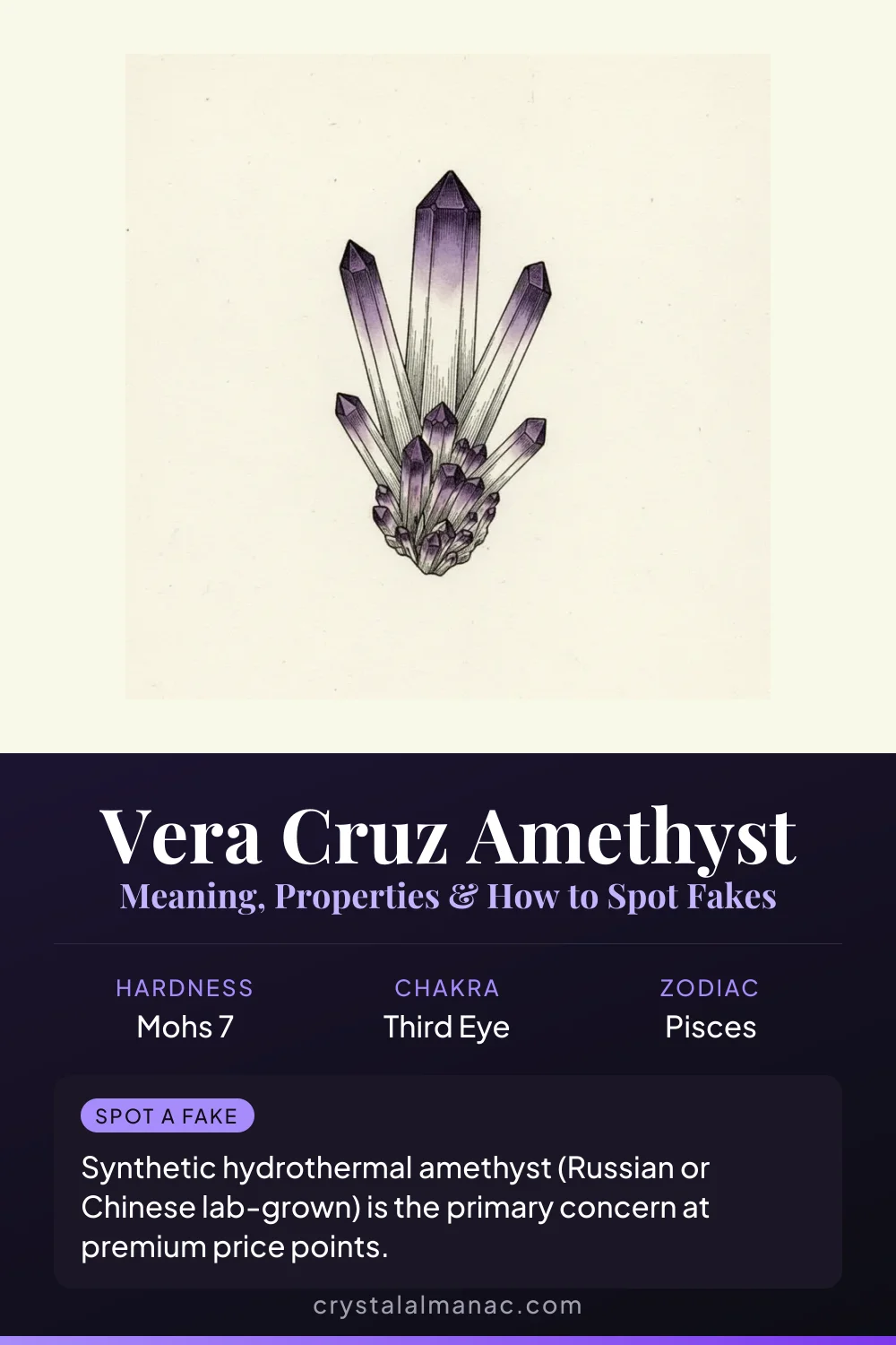 Vera Cruz Amethyst - Slender Las Vigas amethyst - Pinterest pin