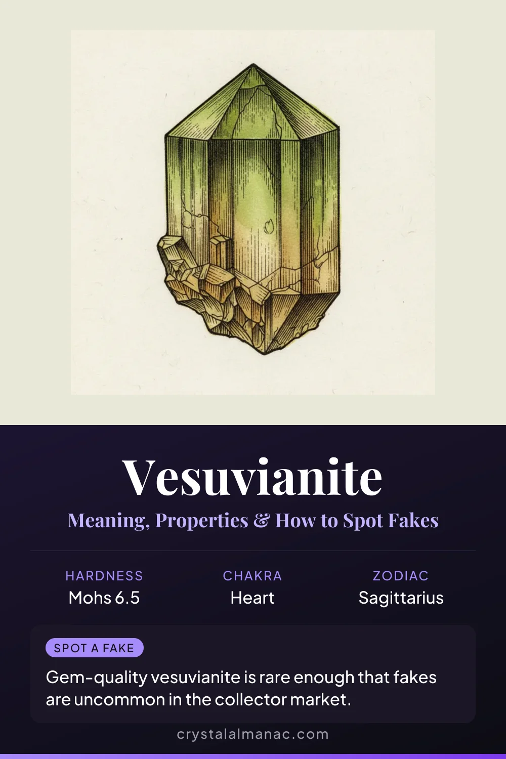 Vesuvianite - The Volcano's Gemstone - Pinterest pin