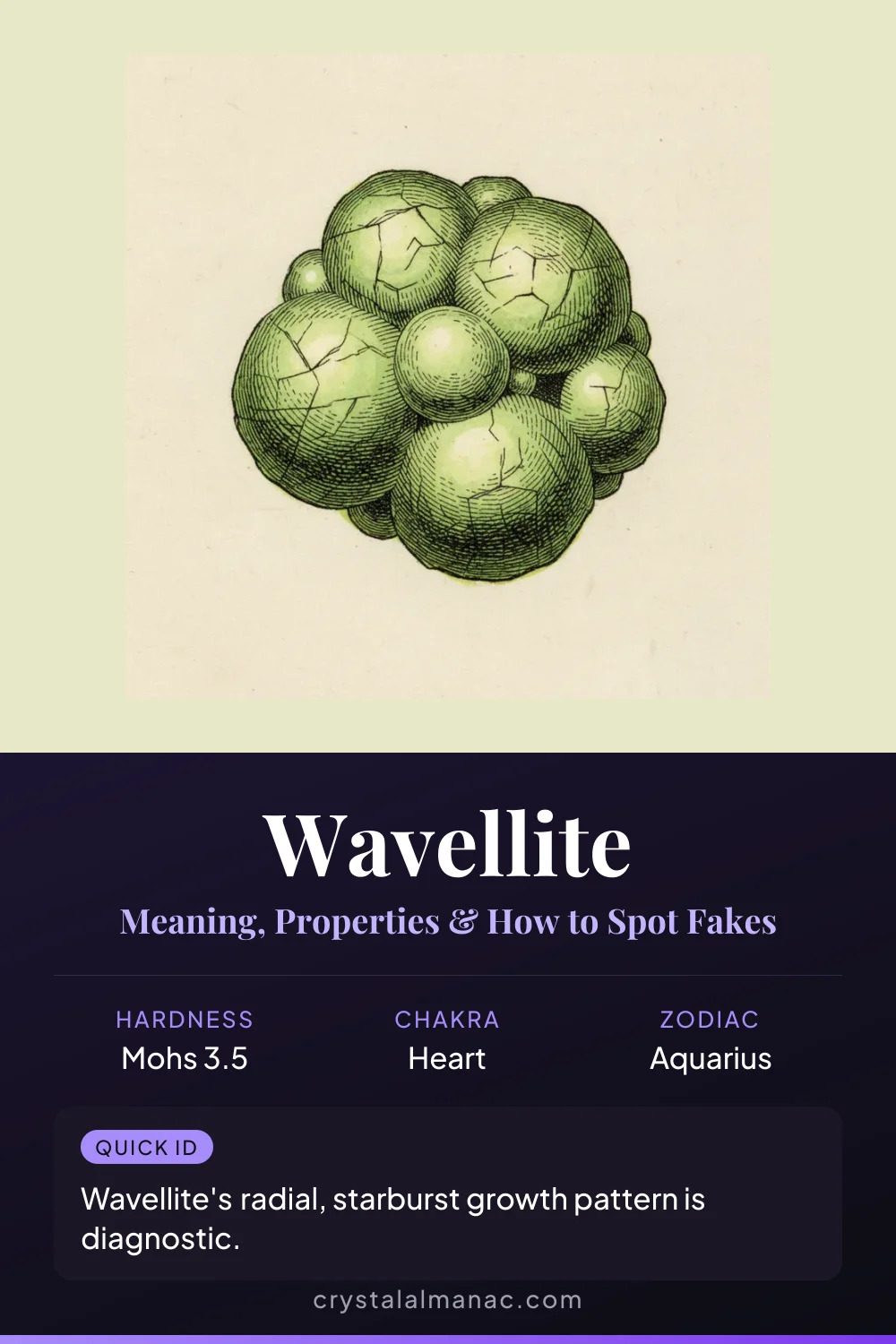 Wavellite - The Starburst Mineral - Pinterest pin