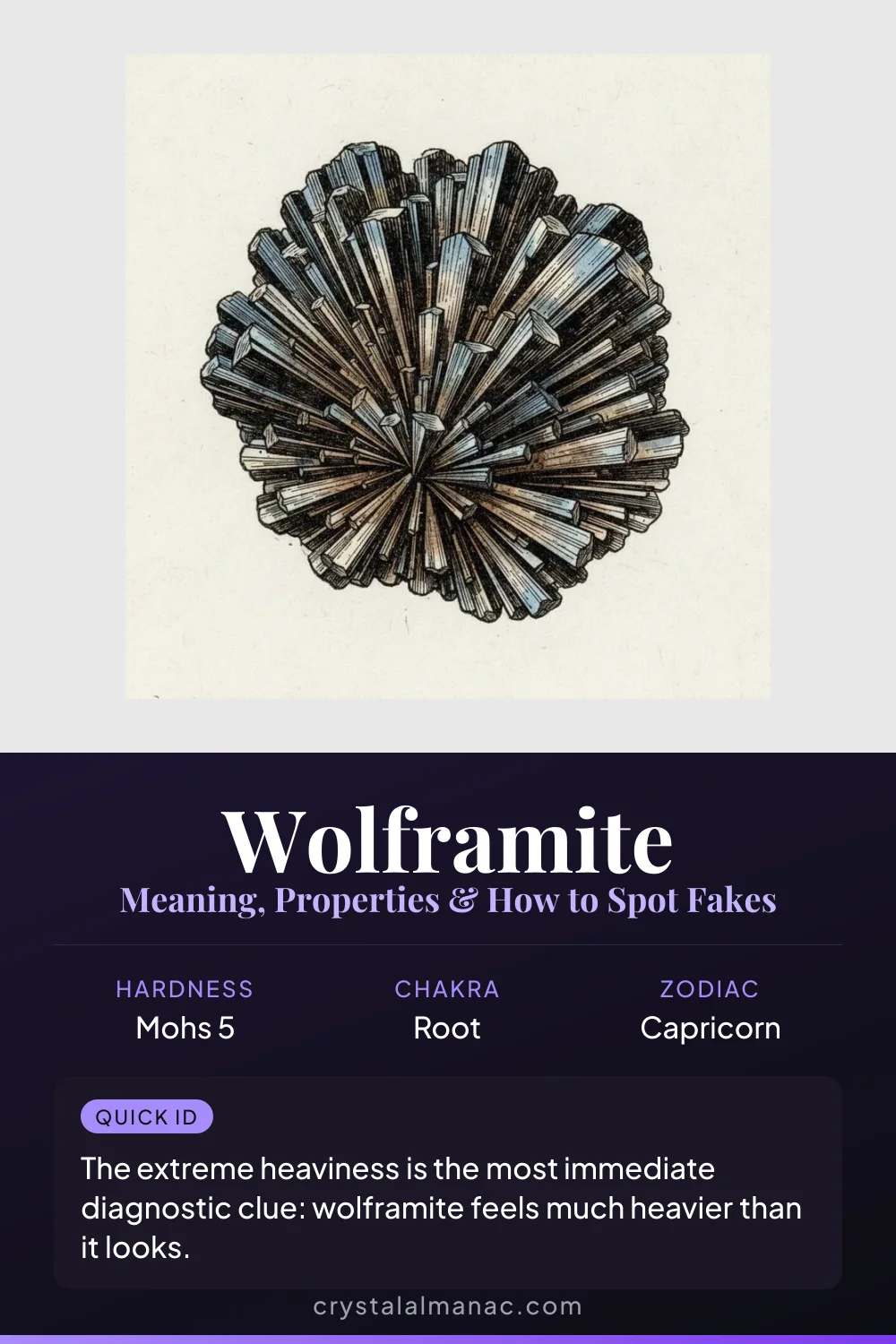Wolframite - The Tungsten Ore - Pinterest pin