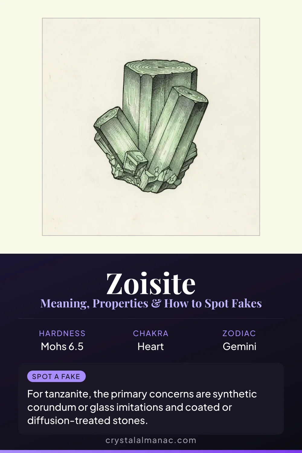 Zoisite - The Tanzanite Parent Mineral - Pinterest pin